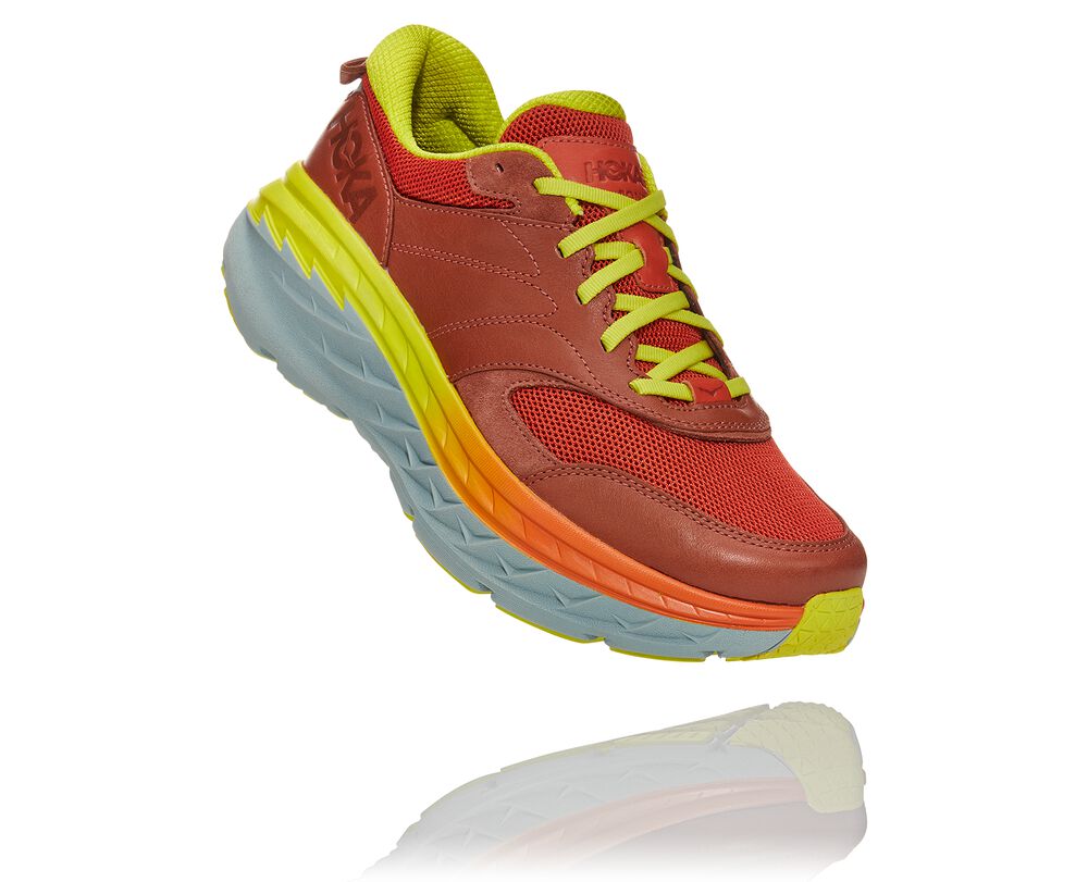 Hoka One One Bondi L Promenadskor All Gender Gula/Röda - SE-7596856